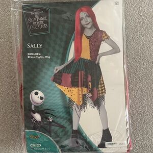 Disney Sally Wig & Gloves for Kids - Red, Mint, Black